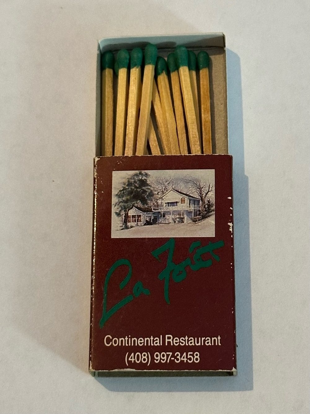 Vintage Matchbox La Foret Restaurant SJ San Jose CA California Mt Umunhum USED